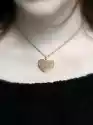 Wisiorek Srebrny - Ażurowe Serce Pozłacane